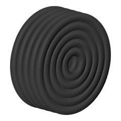Tuyau de drainage, perforé, 4" x 75 m, noir
