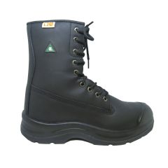 Bottes de sécurité en cuir véritable, grandeur 9, noir