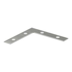 Flat Corner Plate - Zinc - 5"