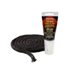 Black Fiberglass Gasket Kit - 1/2" x 7'
