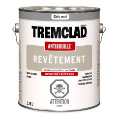 Tremclad Oil Based Rust Paint - Matte - Grey - 3.78 l