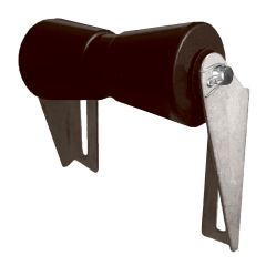 Keel Roller with Brackets – Black - 8"