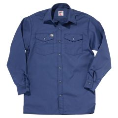 Chemise de travail à manche longue, bleu, grandeur X-grand