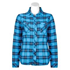 Chemise en flanelle à carreaux, bleu, grandeur Grand
