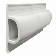 Bumper, D Roll – White - 16’ x 3" x 1"