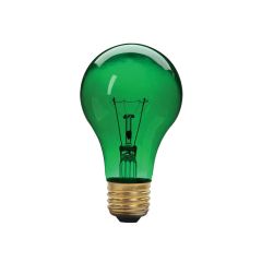 Ampoule fête, incandescente, A19, 60 W, vert