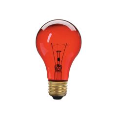 Ampoule fête, incandescente, A19, 60 W, rouge