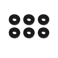 Rondelle plate, 9/16", noir,  6/pqt
