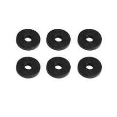Rondelle plate, 5/8", noir , 6/pqt