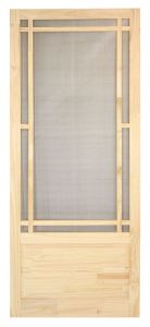 Contemporary wooden screendoor - 33" x 81" x 1 1/8"