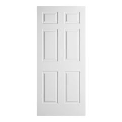 Interior Door with 6 Panels - White