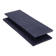 Couvre marche en caoutchouc, antidérapant, noir, 12" x 48" x 3/4"