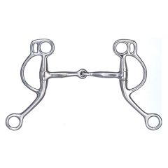 "D"-Shaped Training Snaffle Bit - Chrome - 4 3/4"