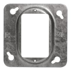 Raised square metal cover