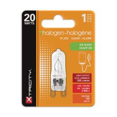 Ampoule halogène, T4 JCD, blanc doux,