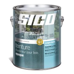 Teinture opaque, formule avancée, satiné, blanc, 150 pi², 946 ml