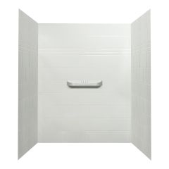 Mur de douche, Suprême, 48", 3 pièces, acrylique, blanc
