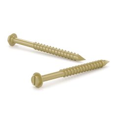Vis à béton avec enduit Gold Seal, tête hexagonale avec rondelle, 1/4" x 4", 6/pqt