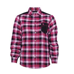 Chemise à carreaux rembourrée, framboise, petit