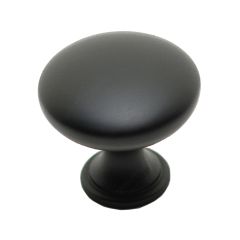 Bouton contemporain en métal Copperfield, noir mat, 1/pqt, 30 mm