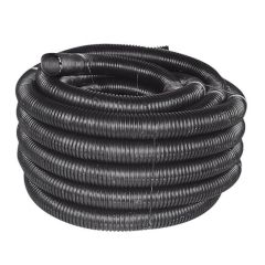 Tuyau de drainage, non-perforé, noir, 6" x 30 m
