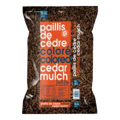 100% cedar mulch - Dark Brown