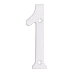 Modern style house number #1 - White - 3/8" x 6"