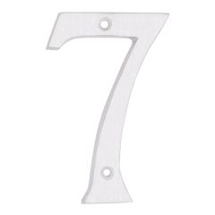 Modern style house number #7 - White - 3/8" x 6"