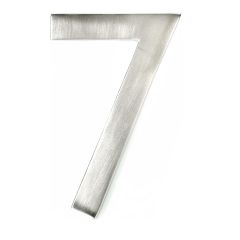 Modern style house number #7 - Satin nickel - 1/4" x 3"