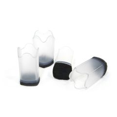 Flexible Transparent Tips - Black - 19" - 4/Pkg