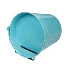 Abreuvoir en acier galvanisé peint pour volaille, 12 l, bleu