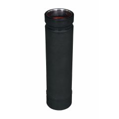 Section ajustable pour poêle aux granules, noir, 4"