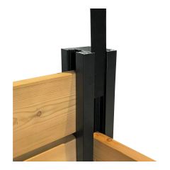 Latte de remplissage en plastique, 31", noir