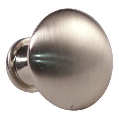 Bouton contemporain en métal Copperfield, nickel brossé, 1/pqt, 30 mm