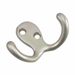 3" Double Wardrobe Hook - Brushed nickel - 72 mm x 49 mm