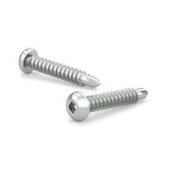 Zinc Plated Metal Screws - Pan Head - #10 x 1 1/2" - 100/Pkg