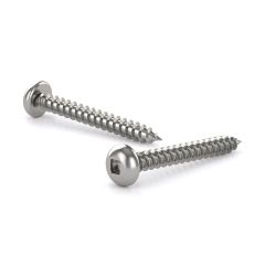 Vis à métal en acier inox, tête ronde, #8 x 5/8", 100/pqt