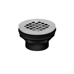 Drain douche ABS à souder au solvant, grille PVC blanche, 2"