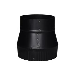 Raccord d'évasement, Grande extrémité plissé, Noir mat, Cal. 24, 5" x 6"