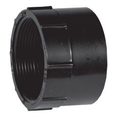 ABS DWV Female Adapter - 3" - Hub x FPT - Black