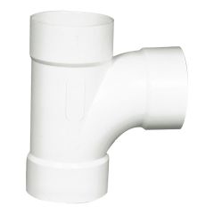Té sanitaire en PVC/BNQ, 4", femelle, blanc