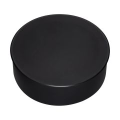 Bouchon rond, Grande extrémité non plissé, Noir mat, Cal. 24, 7"