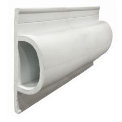 Bumper, D Roll – White - 25’ x 3" x 1"