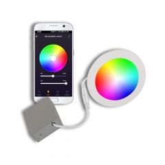 6" Smart Wifi COLORS RGB LED Recessed Light Fixture - White