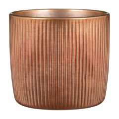 Ceramic Cover Pot - Copper - 13 cm