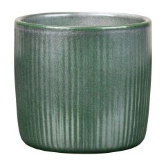 Ceramic Cover Pot - Luxury Green - 13 cm