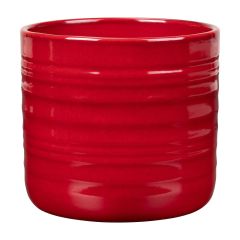Ceramic Cover Pot - Red Bordeaux - 17 cm