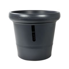 Pot d'intérieur en plastique, Gea, charbon, 12"