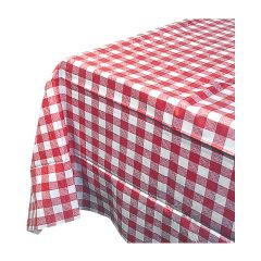 Picnic Tablecloth - Reusable - Checkered - Vinyl - Red And White