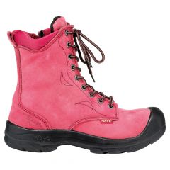 8″ Steel toe work boot for Women - Red